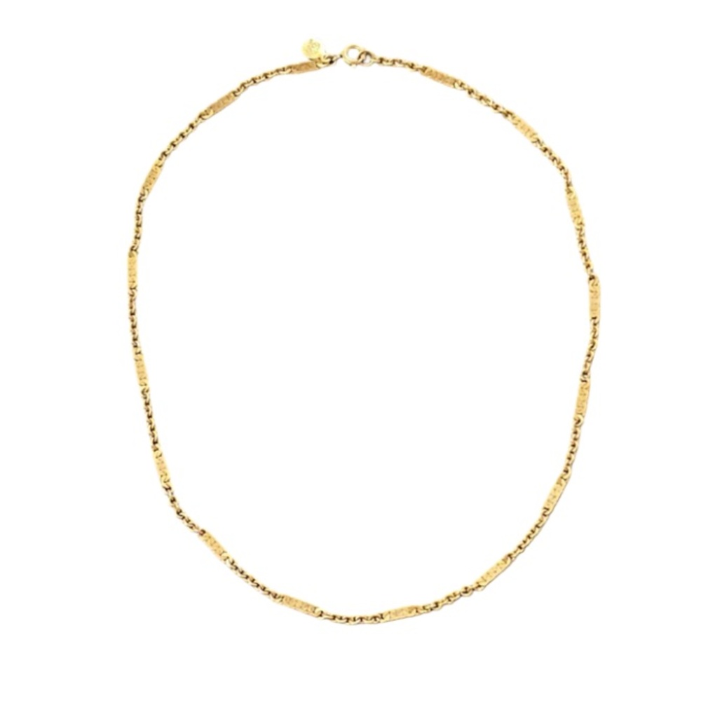 Vintage Art Deco BB 12KT Gold Filled Textured Mixed Chain Necklace